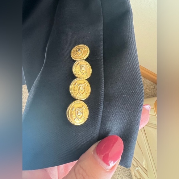 Ralph Lauren Navy Blazer Gold Buttons Size 42L - Picture 2 of 7